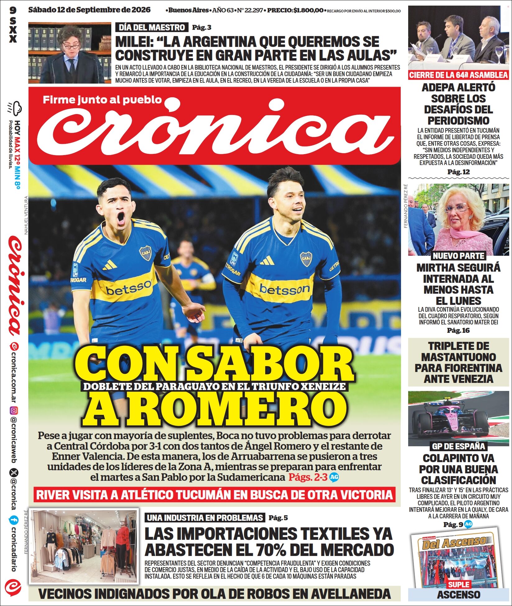 Media Panel - Developments and Systems | SOMOS ENTRE RIOS - Tapa del diario Crónica